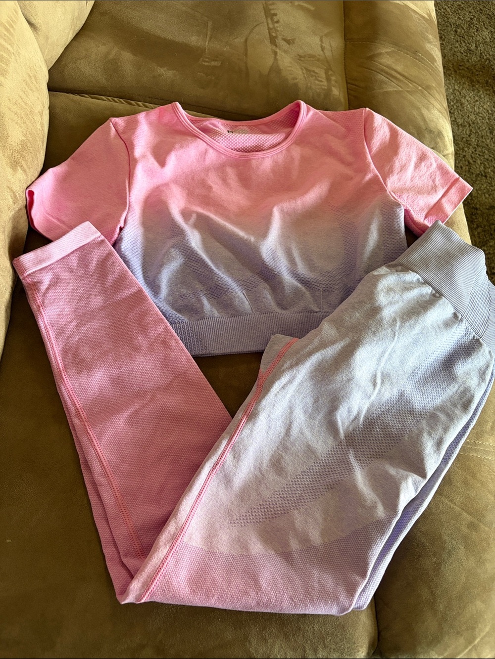 Ombre Seamless Workout Set 💕💜 Gymshark Dupe